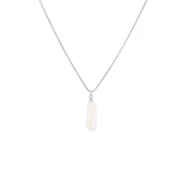 Steel Stick Baroque Pearl Necklace