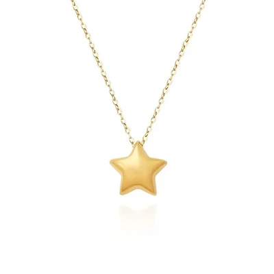 Puffy Star Pendant Necklace