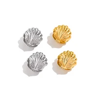 Shell Huggie Hoops