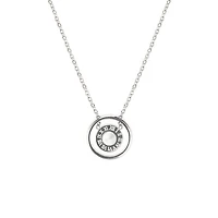Steel Roman Clock Necklace