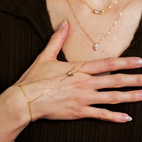 Mini Butterfly Connected Ring Bracelet