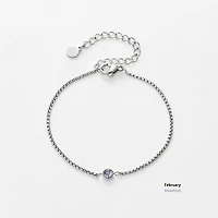 Steel Birthstone Bracelet