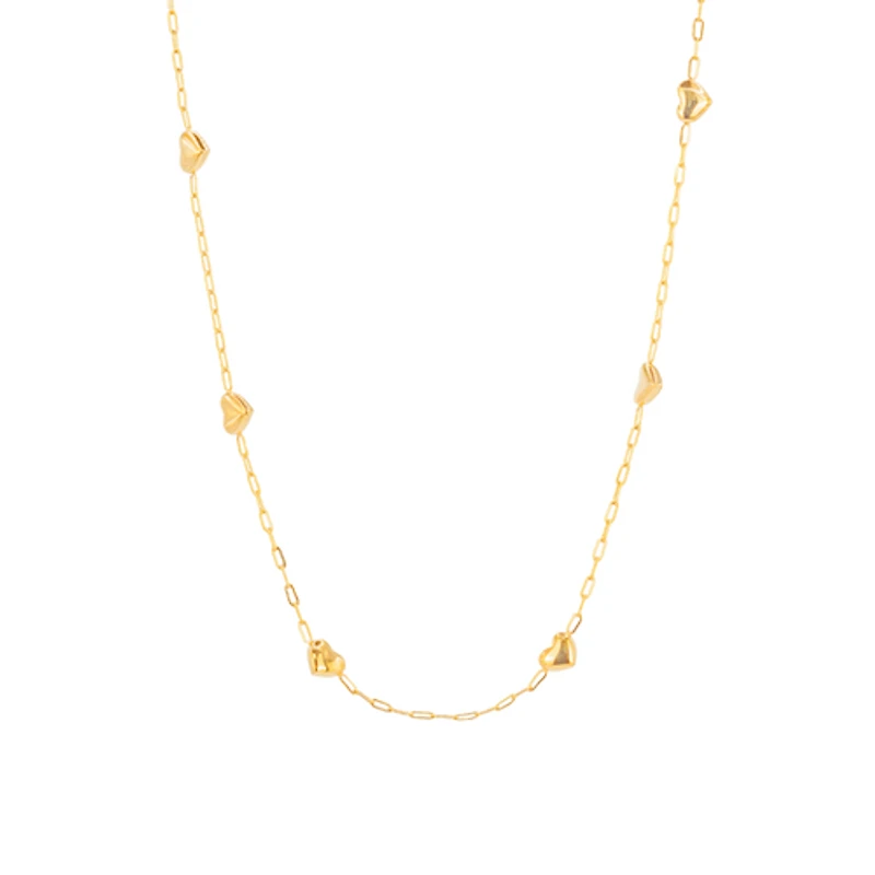 Gold Heart Chain Necklace