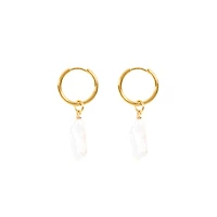 Long Baroque Pearl Hoops