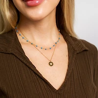 Gold Chalchite Chain Necklace
