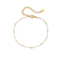 Gold Everyday Pearl Chain Bracelet