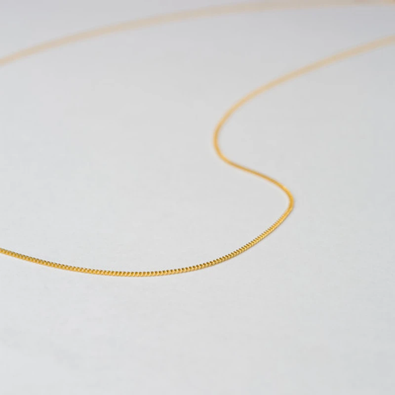 Thin Curb Chain Necklace