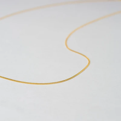 Thin Curb Chain Necklace