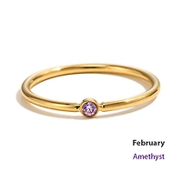 Gold Stackable Birthstone Ring