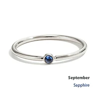 Steel Stackable Birthstone Ring