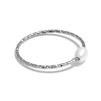 Steel Single Pearl Ring