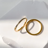 Lined Black Gem ring