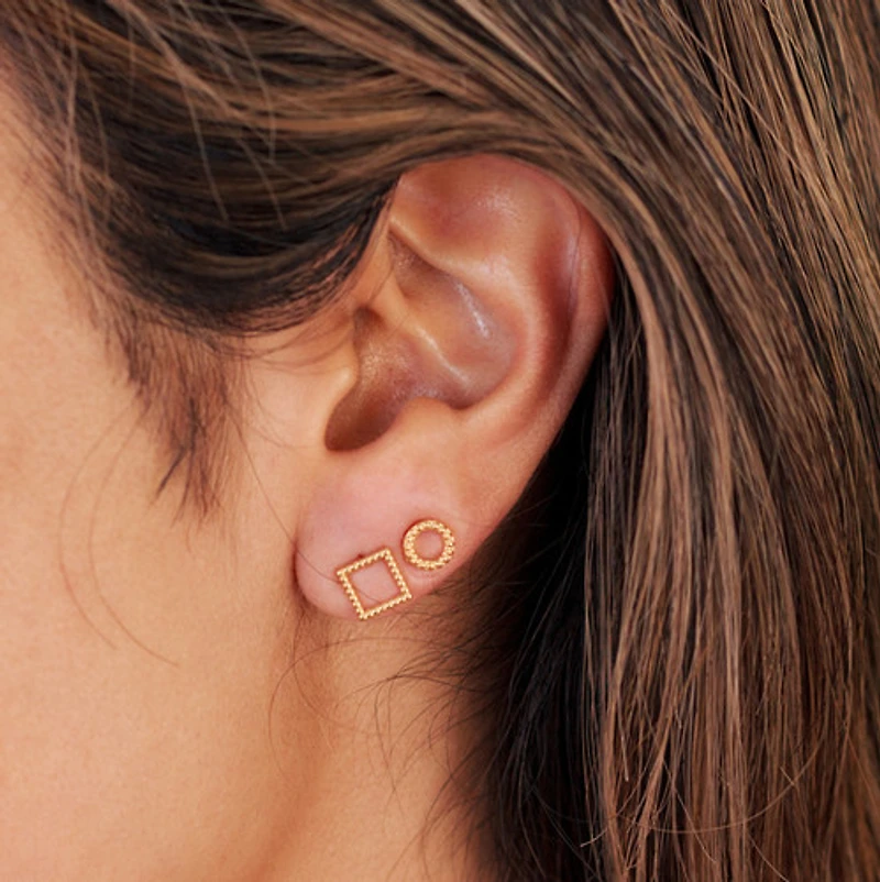 Circle Hollow Mini Studs