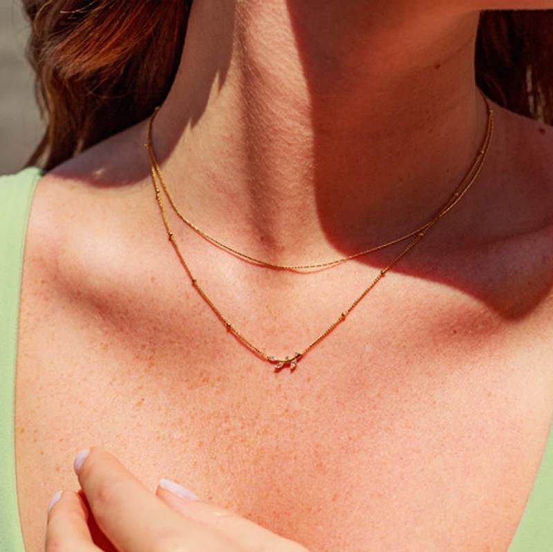 Layered Leafy Necklace