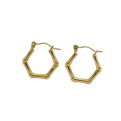 Bamboo Hexagon Hoops
