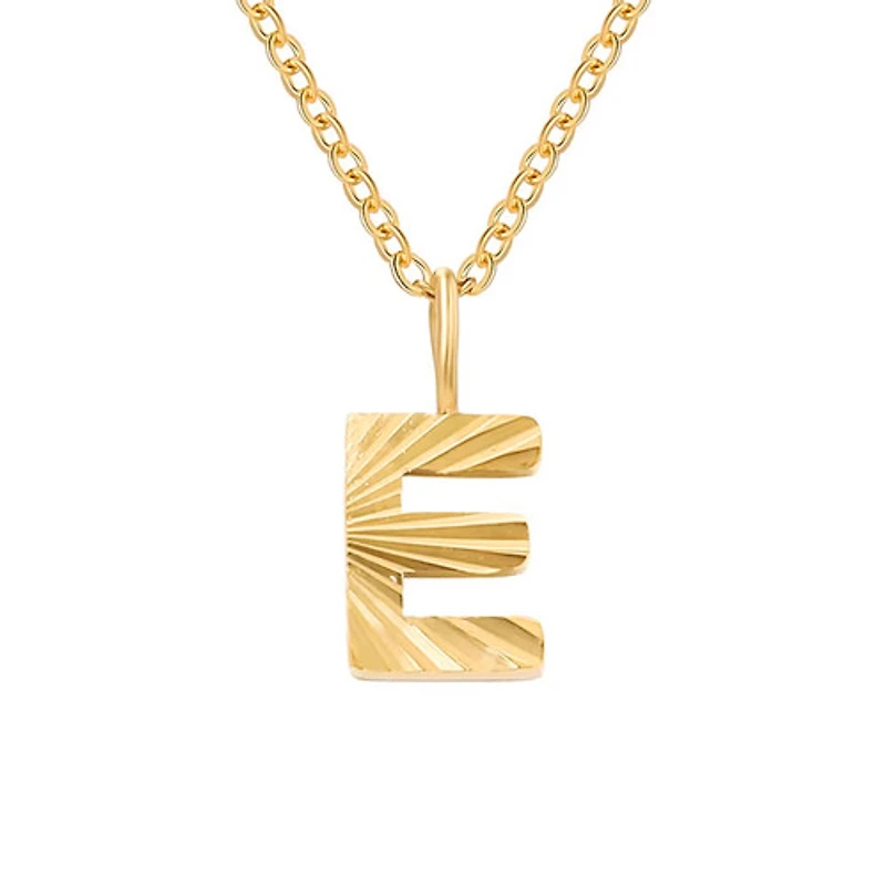 Patterned Initial Necklace (A-N)
