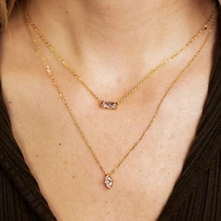 Rectangular Gem Necklace