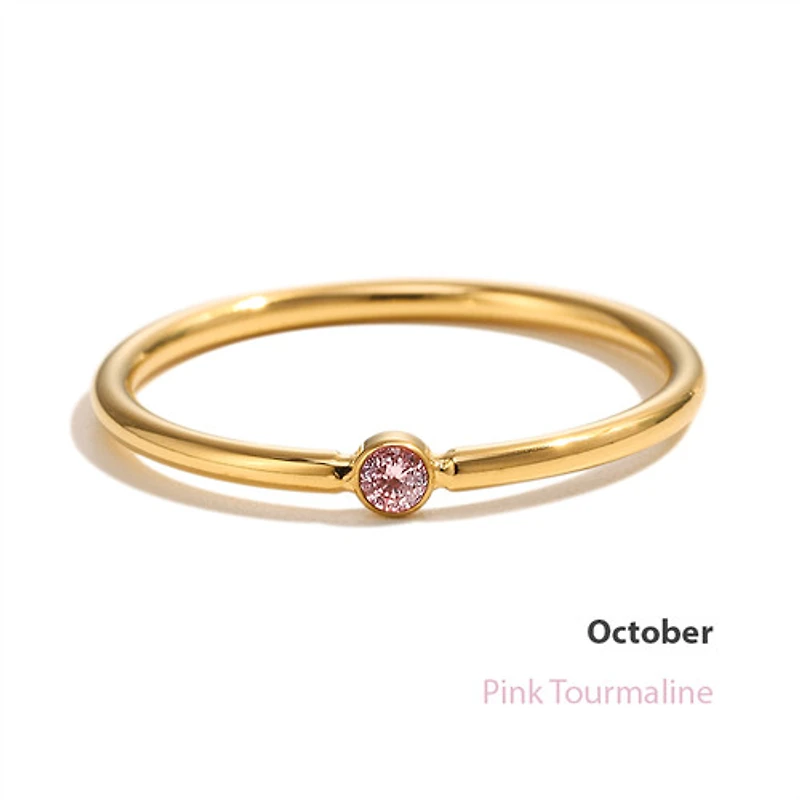 Gold Stackable Birthstone Ring