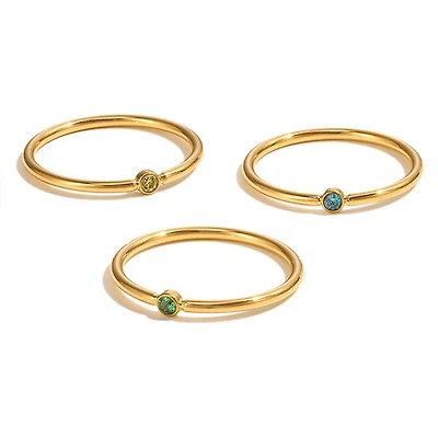 Gold Stackable Birthstone Ring