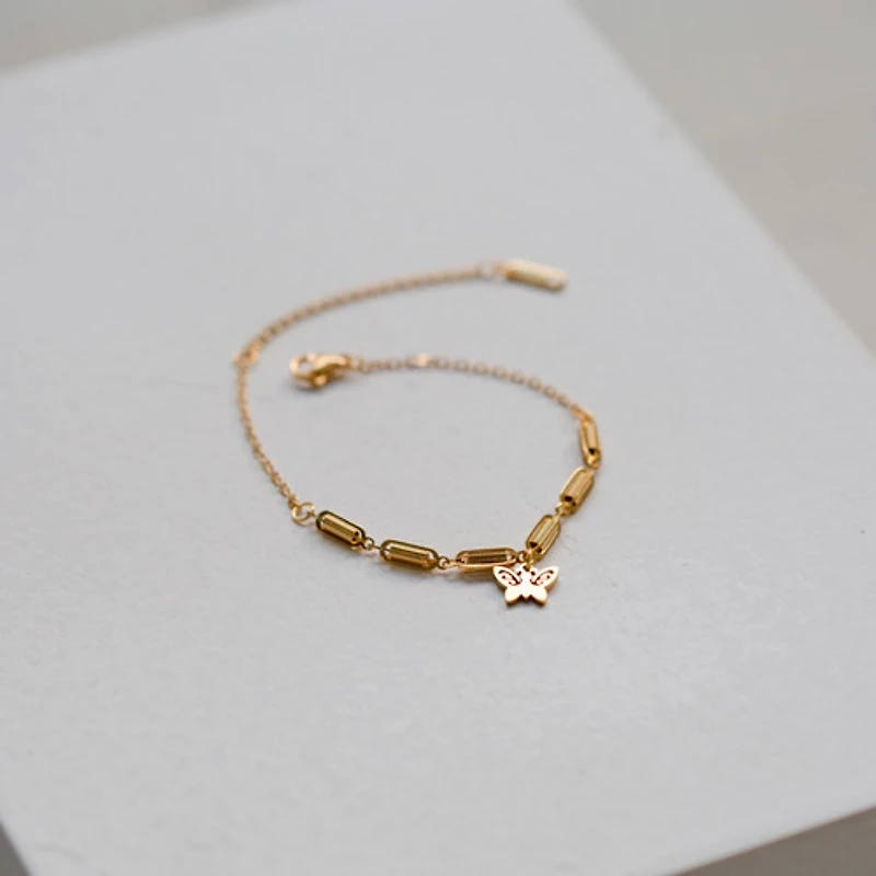 Butterfly Spring Chain Bracelet