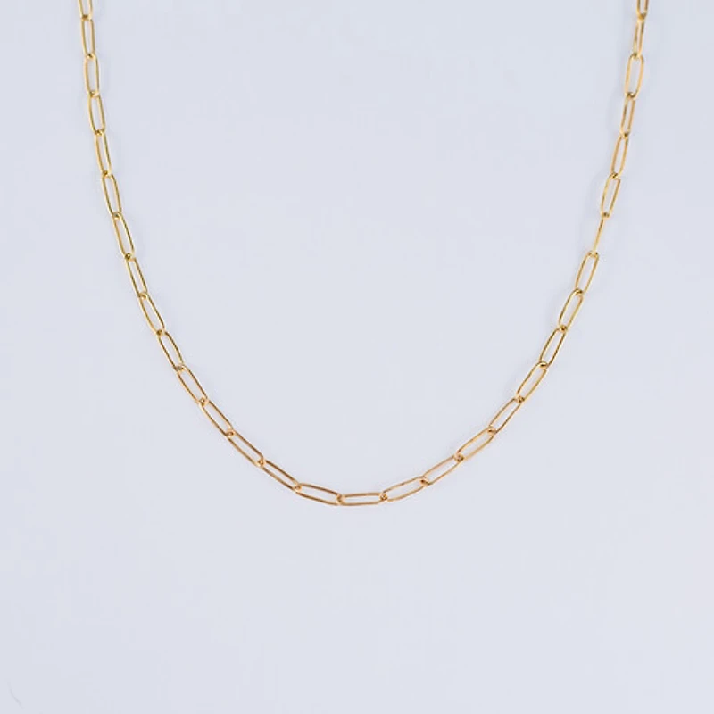 Gold Paperclip Chain Necklace