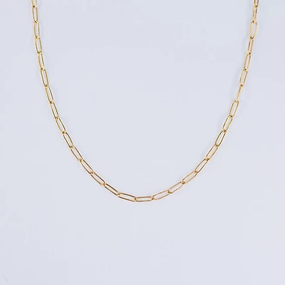 Gold Paperclip Chain Necklace