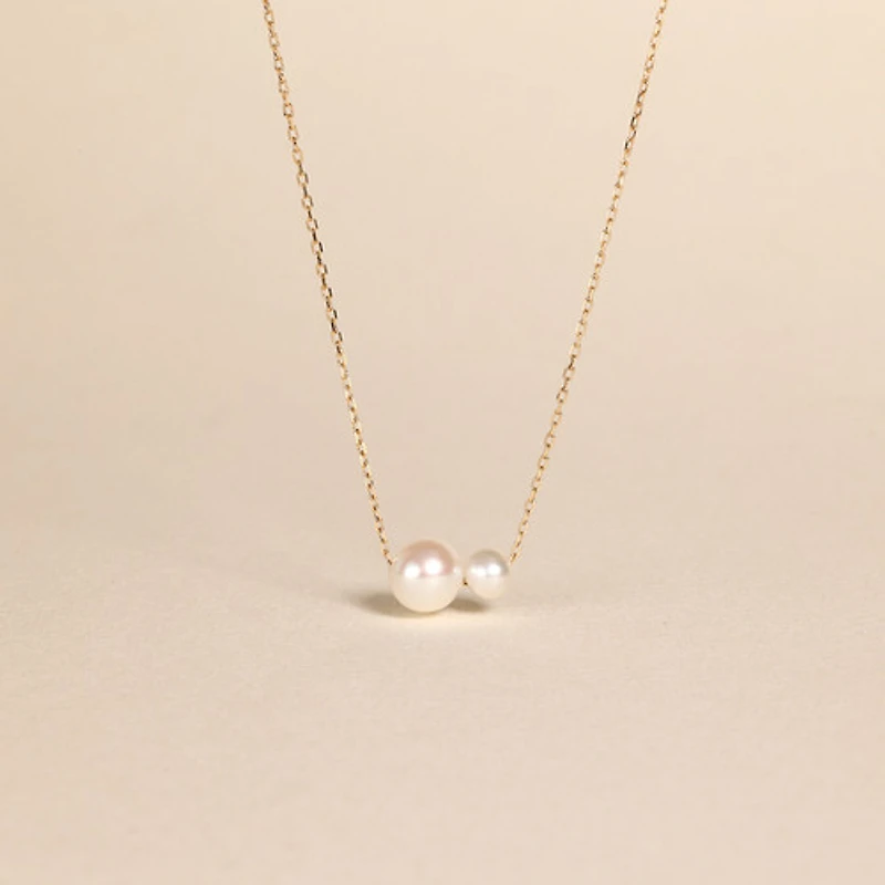 Double Pearl Necklace