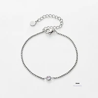 Steel Birthstone Bracelet