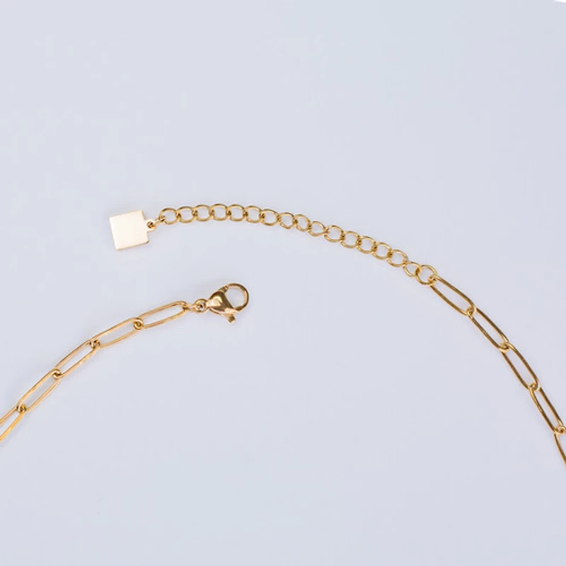 Gold Paperclip Chain Necklace