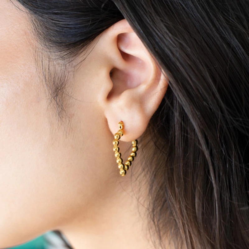 Beaded Rhombus Hoops