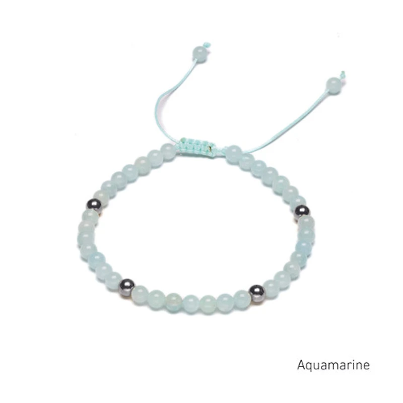 Braided Natural Crystal Bracelet (Depth of Blue)