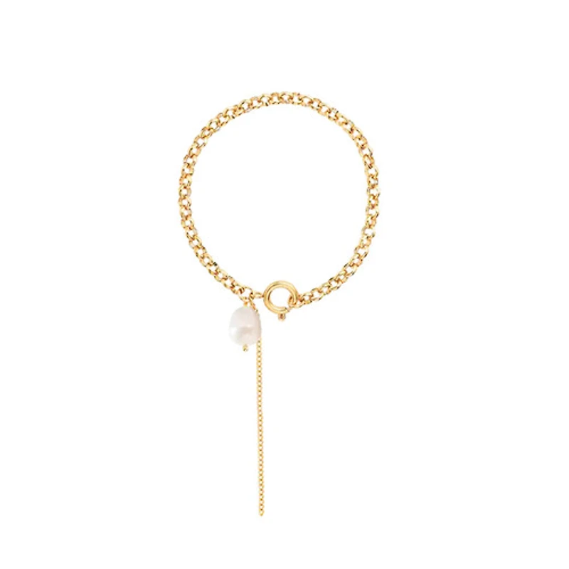Baroque Pearl Chain Bracelet