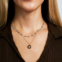 Gold Chalchite Chain Necklace