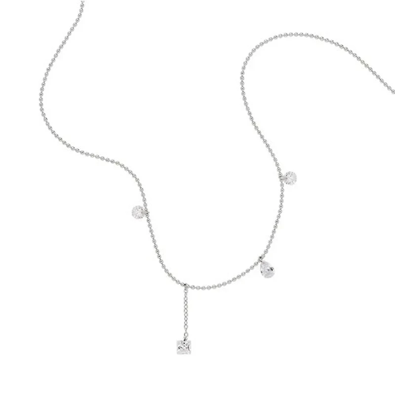 Asymmetrical Crystal Drop Necklace