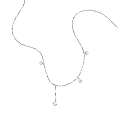 Asymmetrical Crystal Drop Necklace