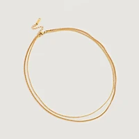 Box & Cuban Dual Necklace