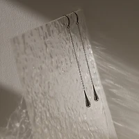 Steel Long Waterdrop Studs