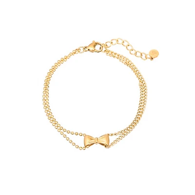 Gold Layered Bow Bracelet