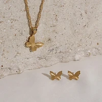 Pressed Butterfly Studs