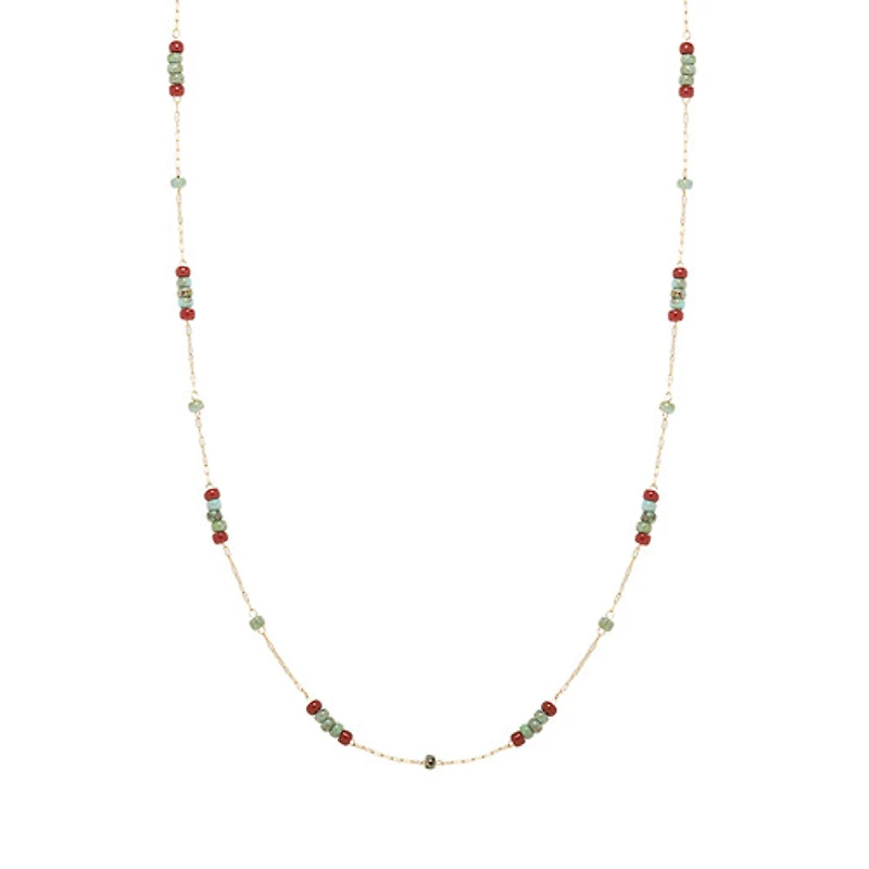 Earth-Tone Skinny Necklace