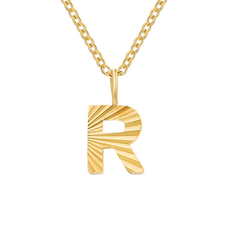 Patterned Initial Necklace (O-Z)