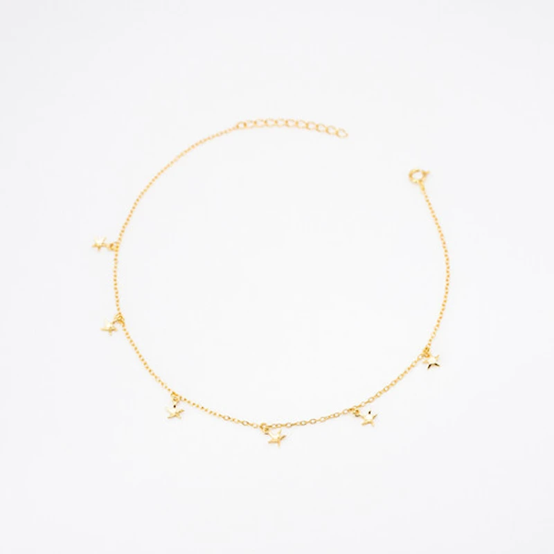 Gold Star Fish Anklet