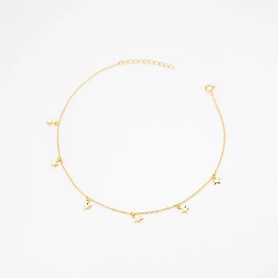 Gold Star Fish Anklet