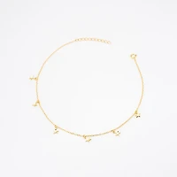 Gold Star Fish Anklet
