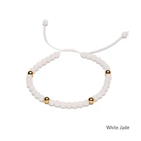 Braided Natural Crystal Bracelet (Classic Black & White)