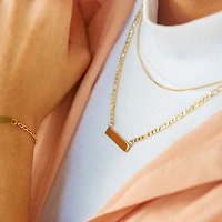 Large Engravable Bar Necklace