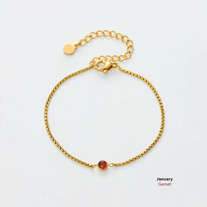 Gold Birthstone Bracelet