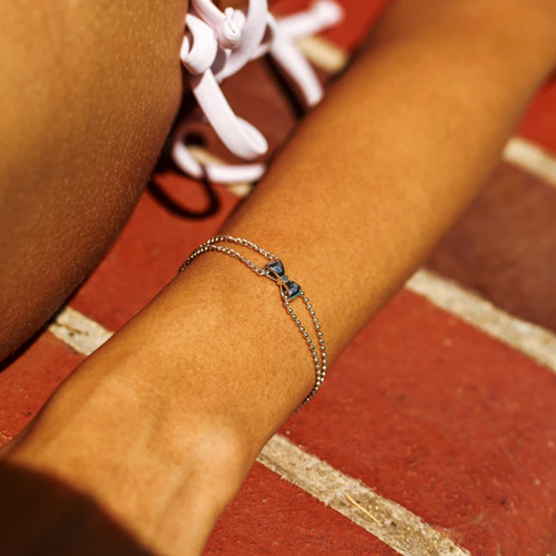 Steel Layered Bow Bracelet