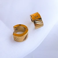Chunky Half Patterned Hoops