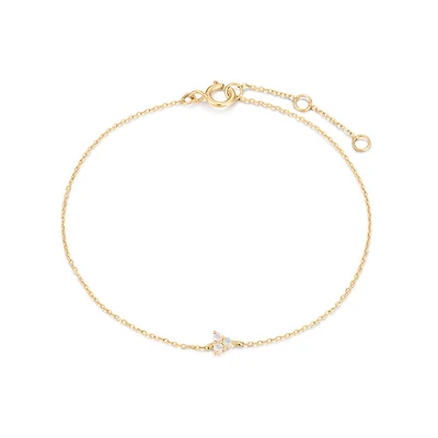 14k Opal Triangle Bracelet